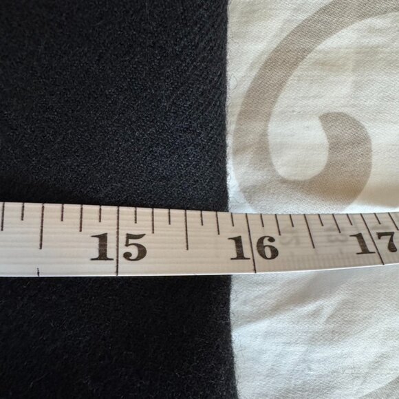 Vintage 90s 100% Wool Black Skirt Suit w Gold Buttons - Picture 14 of 16